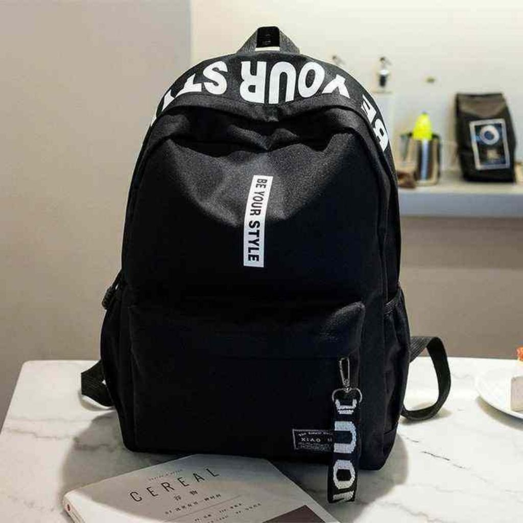Unisex Canvas Backpack Lightweight, Comfortable, Durable, Spacious and Easy to Carry for School, College, Travel, Work - Black