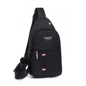 Waterproof Men Sling Bag Men Chest Bag Crossbody Bag | Casual Shoulder Bag Multi Compartment | Anti Theft | Lightweight - Black - Image 1