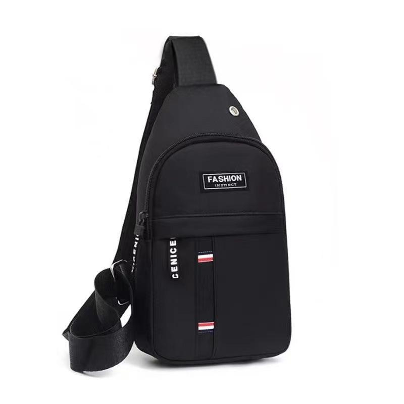 Waterproof Men Sling Bag Men Chest Bag Crossbody Bag | Casual Shoulder Bag Multi Compartment | Anti Theft | Lightweight - Black