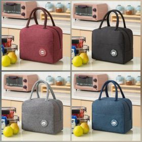 Insulated Lunch Bag Thermal Waterproof Tote Bag for Adults Kids Reusable Cooler Bag Large Capacity Bag - Black - Image 2