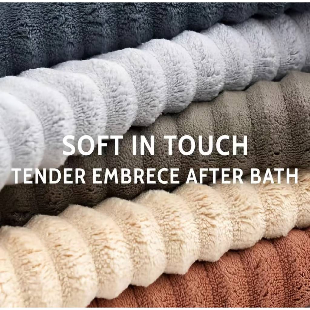 Quick Dry Super Absorbent Soft Thick Towel – Comfort Cotton For Home, Hotel & Travel - Blue