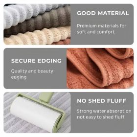 Quick Dry Super Absorbent Soft Thick Towel – Comfort Cotton For Home, Hotel & Travel - Blue - Image 5