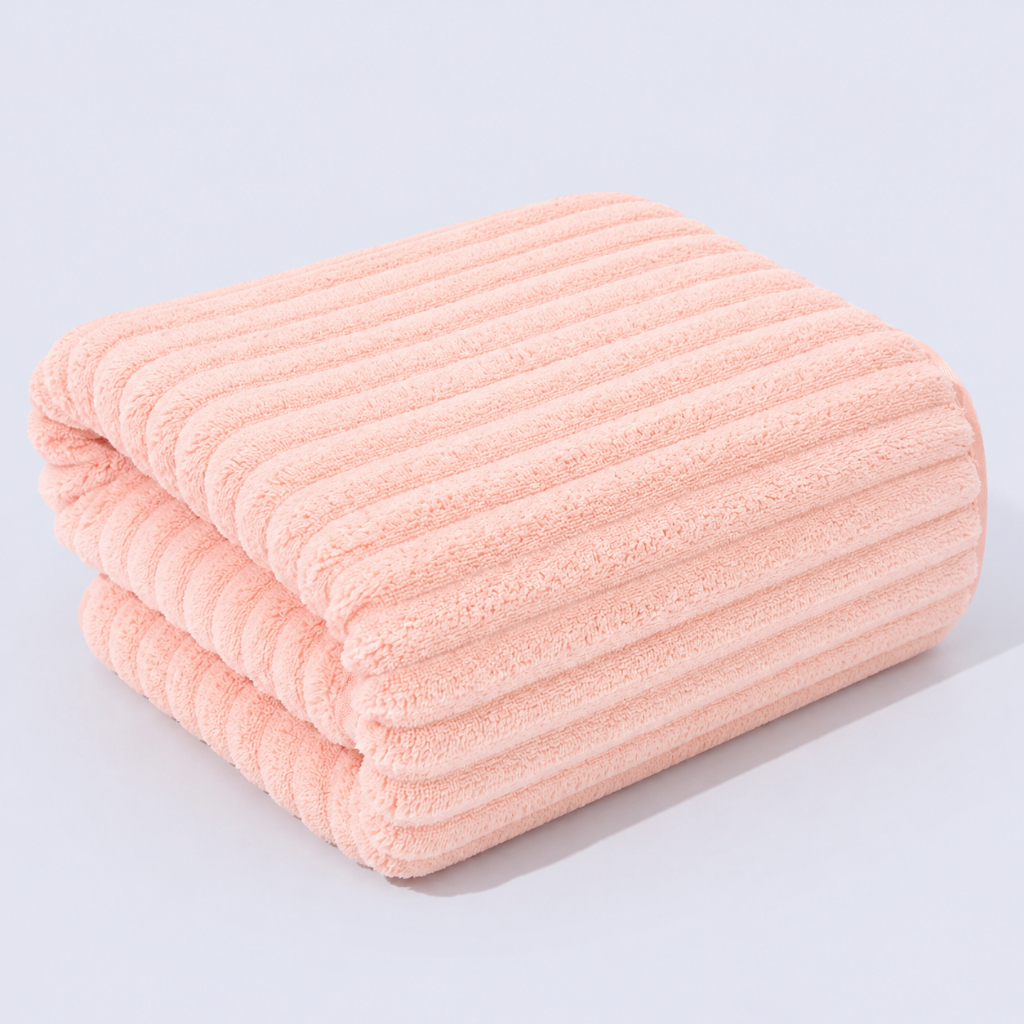 Quick Dry Super Absorbent Soft Thick Towel – Comfort Cotton For Home, Hotel & Travel - Pink