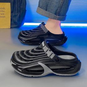 Men's Outdoor EVA Clogs Thick-Soled, Anti-Slip, Lightweight, and Durable, Suitable for the Beach and Fishing - Black - Image 2
