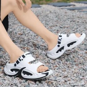 Men's Sandals EVA 2026 Viral Thick Sole Anti-Slip Lightweight Breathable Waterproof Casual Outdoor - Black - Image 3
