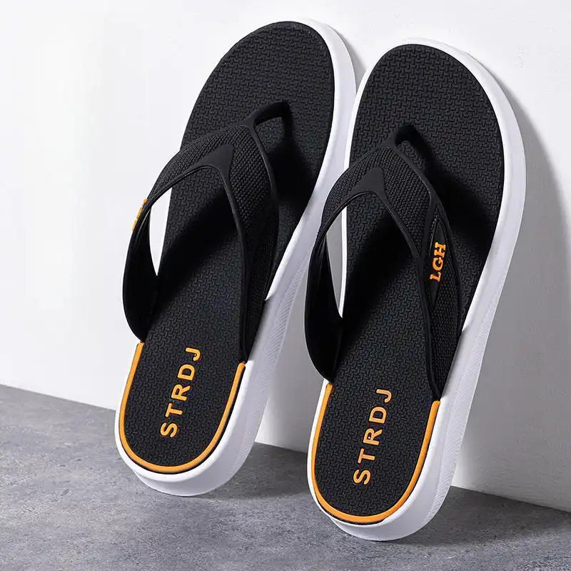 Slipper Men Casual Flip Flops Soft EVA Japan Indoor Daily Wear - Black