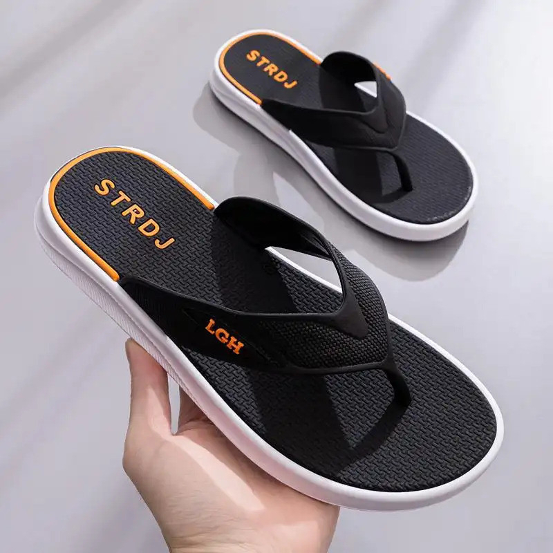 Slipper Men Casual Flip Flops Soft EVA Japan Indoor Daily Wear - Black