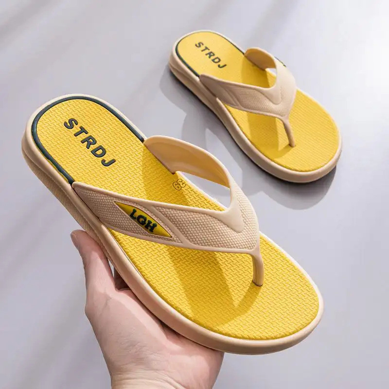 Slipper Men Casual Flip Flops Soft EVA Japan Indoor Daily Wear - Yellow