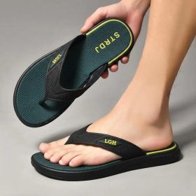 Slipper Men Casual Flip Flops Soft EVA Japan Indoor Daily Wear - Green - Image 2