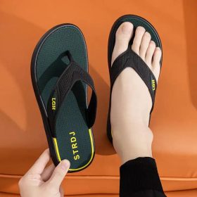 Slipper Men Casual Flip Flops Soft EVA Japan Indoor Daily Wear - Green - Image 3