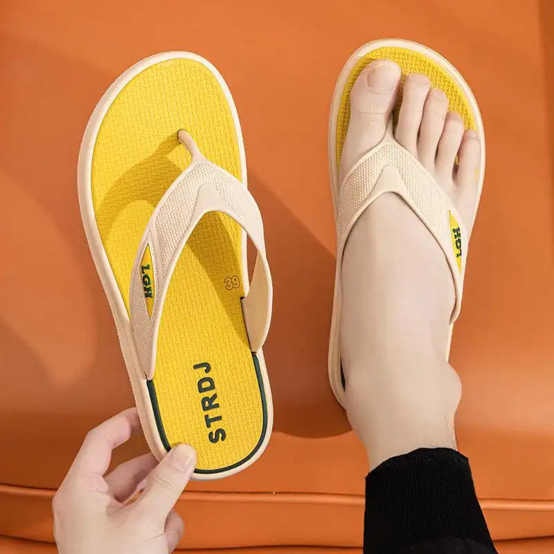 Slipper Men Casual Flip Flops Soft EVA Japan Indoor Daily Wear - Yellow