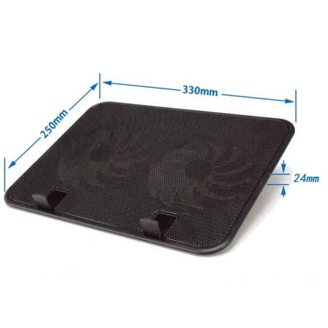 Notebook Dual Big Fans Cooling Cooler USB 14 inch Laptop Cooler - Red