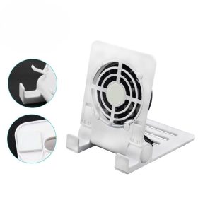 USB Desk Phone Tablets Fan Quiet Cooling Pad Radiator with Foldable Stand Holder - Black - Image 4