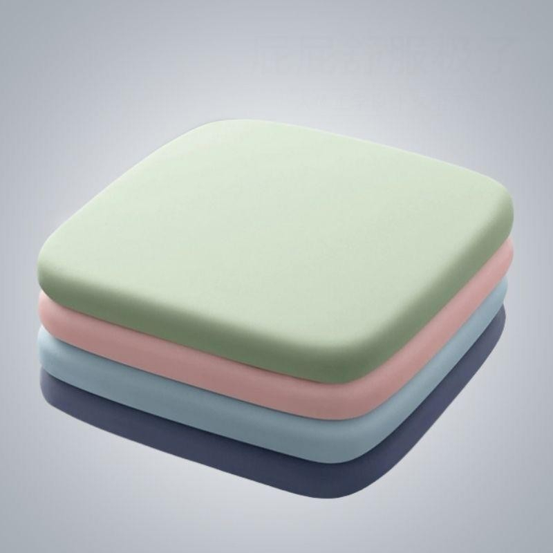 Memory Foam Ice Silk Elastic Fabric Seat Cushion Soft Office Chair Pad Car Seat Pad For Long Sitting Lumbar Support Pain Relief - Blue S