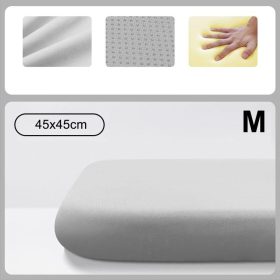 Memory Foam Ice Silk Elastic Fabric Seat Cushion Soft Office Chair Pad Car Seat Pad For Long Sitting Lumbar Support Pain Relief - Grey M