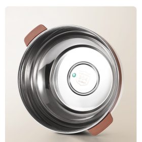 220V Electric Hot Pot 3L Portable Folding Electric Cooker Dormitory Student Pot Small Electric Hot Pot Travel Pot - Beige - Image 10
