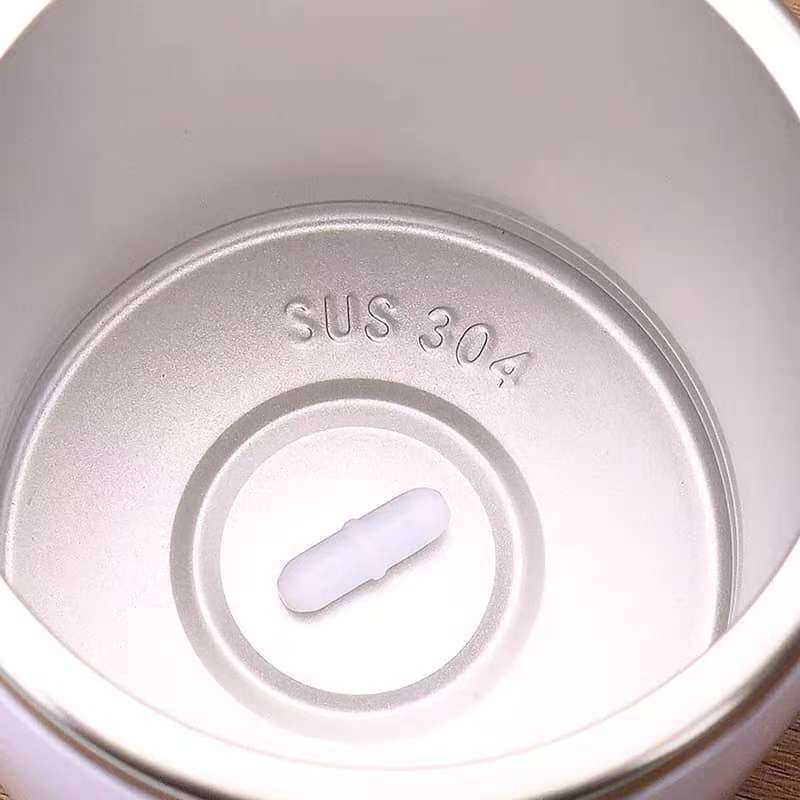 Magnetic Stirring Cup 304 Stainless Steel 400ml Rechargeable Automatic Magnetic Coffee Mug - White