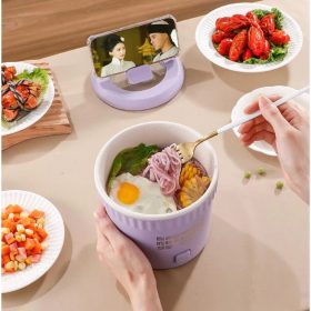 All-in-One Mini Ramen Cooker – Compact 1.5L Non-Stick Hot Pot, Easy Clean & Auto Shut-Off, Ideal for Late Night Snacks, Oatmeal & Soup - Red - Image 3