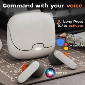 5.4 Bluetooth TWS Wireless Ultra-low Latency Dual Microphone ENC Noise Cancelling Earphones - Black - Image 8