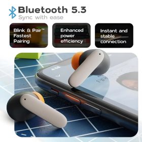 5.4 Bluetooth TWS Wireless Ultra-low Latency Dual Microphone ENC Noise Cancelling Earphones - Black - Image 7
