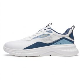 361 Degrees Men Running Shoes Lightweight Breathable Mesh Sneakers Cushioning Outdoor Sports Walking Footwear - Vintage Blue - Image 1