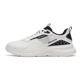 361 Degrees Men Running Shoes Lightweight Breathable Mesh Sneakers Cushioning Outdoor Sports Walking Footwear - Feather White - Image 1