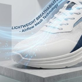 361 Degrees Men Running Shoes Lightweight Breathable Mesh Sneakers Cushioning Outdoor Sports Walking Footwear - Photon Grey - Image 5