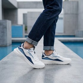 361 Degrees Men Running Shoes Lightweight Breathable Mesh Sneakers Cushioning Outdoor Sports Walking Footwear - Photon Grey - Image 9